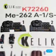   Kelik Me-262 A-1/S-92 - interior 3D decals for Arma Hobby 1:72 (K72260)