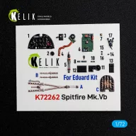   Kelik Spitfire Mk.Vb - interior 3D decals for Eduard 1:72 (K72262)