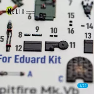   Kelik Spitfire Mk.Vb - interior 3D decals for Eduard 1:72 (K72262)