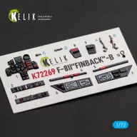   Kelik F-8II Finback-B - interior 3D decals for Trumpeter 1:72 (K72269)