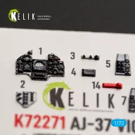   Kelik AJ-37 Viggen - interior 3D decals for Special Hobby 1:72 (K72271)