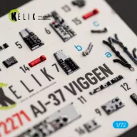   Kelik AJ-37 Viggen - interior 3D decals for Special Hobby 1:72 (K72271)