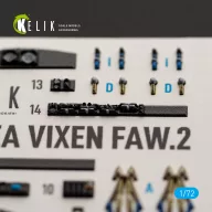   Kelik SEA VIXEN FAW.2 - interior 3D decals for Cyberhobby 1:72 (K72276)
