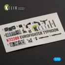 Kelik Eurofighter Typhoon - interior 3D decals for Hasegawa 1:72 (K72280)