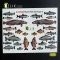 Kelik River Fish set Type 2 - 3D Decal for dioramas 1:35 (KA35002)