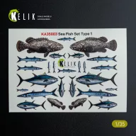   Kelik Sea Fish set Type 1 - 3D Decal for dioramas 1:35 (KA35003)