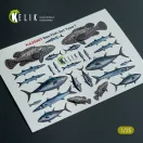Kelik Sea Fish set Type 1 - 3D Decal for dioramas 1:35 (KA35003)