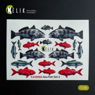   Kelik Sea Fish set Type 2 - 3D Decal for dioramas 1:35 (KA35004)