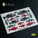 Kelik Sea Fish set Type 2 - 3D Decal for dioramas 1:35 (KA35004)