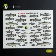   Kelik River Fish set Type 3 - 3D Decal for dioramas 1:35 (KA35006)