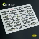 Kelik River Fish set Type 3 - 3D Decal for dioramas 1:35 (KA35006)