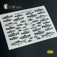   Kelik River Fish set Type 3 - 3D Decal for dioramas 1:35 (KA35006)