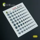 Kelik Round Headlights Set 1-6 mm - 3D Decal for models 1:35 (KA35007)