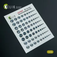   Kelik Round Headlights Set 1-6 mm - 3D Decal for models 1:35 (KA35007)