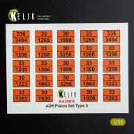   Kelik ADR Plates Set Type 2 - Decal for models 1:35 (KA35011)