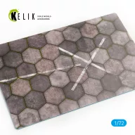   Kelik Hexagonnal concrete plates for Aircraft and Helicopters Base - Acrylic 3 mm (280 x 180 mm) (170 g) 1:72 (KS72004)