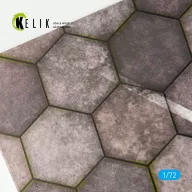   Kelik Hexagonnal concrete plates for Aircraft and Helicopters Base - Acrylic 3 mm (280 x 180 mm) (170 g) 1:72 (KS72004)