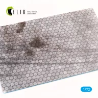   Kelik Swiss hexagonal concrete parking place Base - Acrylic 3 mm (280 x 180 mm) (170 g) 1:72 (KS72017)
