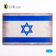   Kelik Israel Flag - Base - Acrylic 3 mm (280 x 180 mm) (170 g) 1:72 (KS72088)