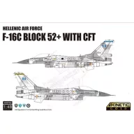   Kinetic Hellenic Air Force F-16C Block 52 + with CFT 1:48 (K48152)