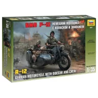 Zvezda German WWII Sidecar R12 with crew 1:35 (3607)