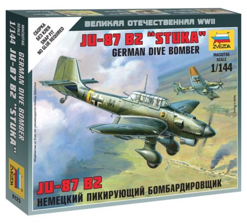 Zvezda German Dive Bomber JU-87 B2 Sluka 1:144 (6123)