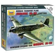 Zvezda Transport Plane Junkers JU-52 1932-1945 1:200 (6139)