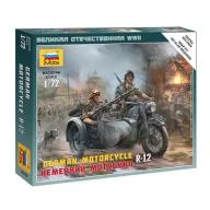 Zvezda German Motorcycle R-12 with Crew 1:72 (6142)