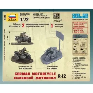 Zvezda German Motorcycle R-12 with Crew 1:72 (6142)