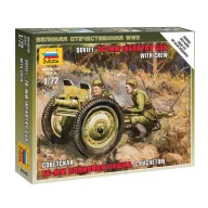 Zvezda Soviet 76mm Infantry Gun with Crew 1:72 (6145)