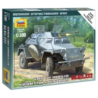 Zvezda Sd.Kfz.222 Armored Car 1:100 (6157)