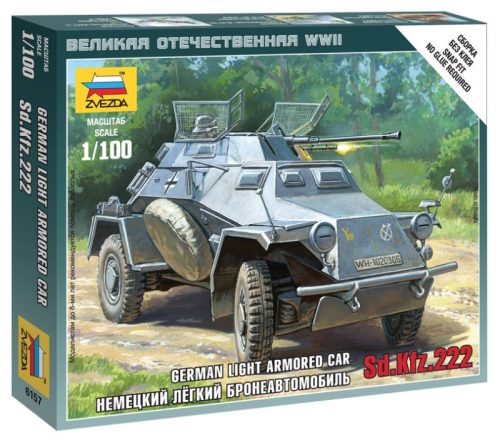 Zvezda Sd.Kfz.222 Armored Car 1:100 (6157)
