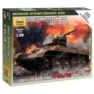 Zvezda Soviet Medium Tank T-34-76 mod.1942 1:100 (6159)