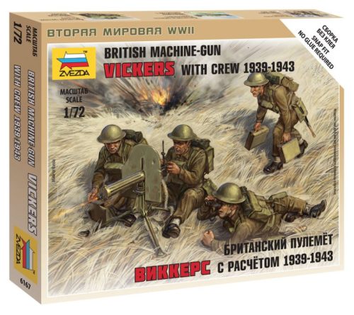 Zvezda British Machine Gun w/crew 39-42 1:72 (6167)