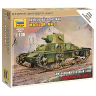   Zvezda British Light Tank 'Matilda' MK1 1:100 (6191)