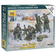 Zvezda German 80 mm Mortar w/Crew 1:72 (6209)