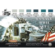  Lifecolor Camouflage Set US Navy WWII Set 1, 6 x 22 ml (CS24)