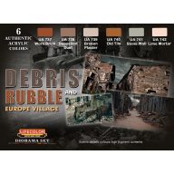 Lifecolor Debris and Rubble Europe Village, 6 x 22 ml (CS31)