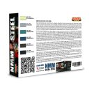 Lifecolor NMM – Non Metallic Metal – Set 2 STEEL 6 x 22 ml (CS54)