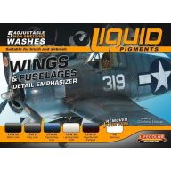   Lifecolor Liquid Pigments Wings & Fuselages Detail Emphasizer, 6 x 22 ml (LP06)