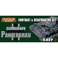   Lifecolor Germ.AFV Panzergrau Contr.&Desaturat.Set, 6 x 22 ml (MS02)