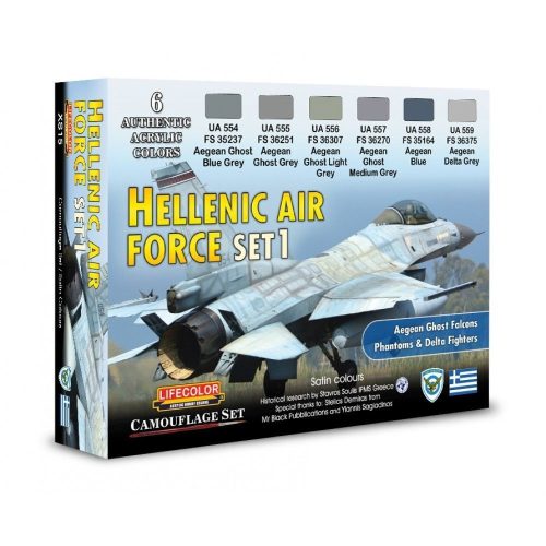 Lifecolor Hellenic AIR, Force Set 1, 6 x 22 ml (XS15)