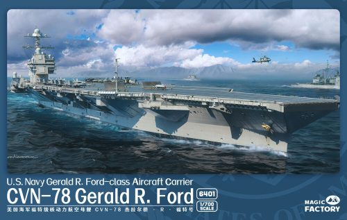 Magic Factory U.S. Navy Gerald R. Ford-class aircraft carrier- USS Gerald R. Ford CVN-78 1:700 (6401)