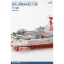 Magic Factory Clear Painted Colorful U.S. Navy Gerald R. Ford-class aircraft carrier- USS Gerald R. Ford CVN-78 1:700 (6502)