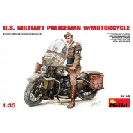 MiniArt U.S. Military Policeman w/Motorcycle 1:35 (35168)