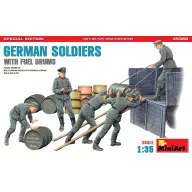   MiniArt German Soldiers w/ Fuel Drums. Special Edition (35041 & 35597 6 drums) 1:35 (35366)