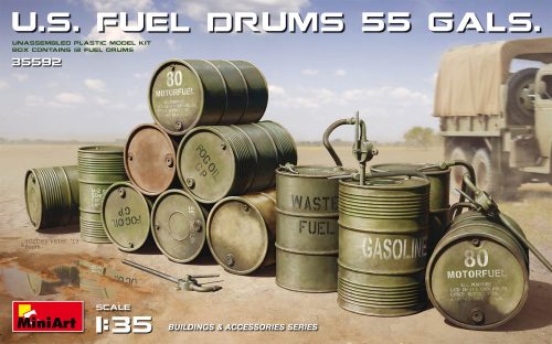 Miniart U.S. Fuel Drums (55 Gals.) 1:35 (35592)