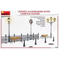 MiniArt Street Accessories With Lamps & Clocks 1:35 (35639)