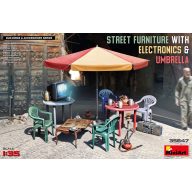   MiniArt Street Furniture With Electronics & Umbrella 1:35 (35647)