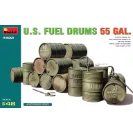 MiniArt U.S. Fuel Drums 55 Gal. 1:48 49001